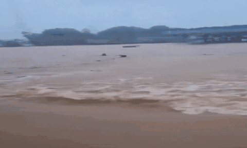 Thót tim khoảnh khắc lao vào dòng lũ dữ cứu người bị cuốn trôi