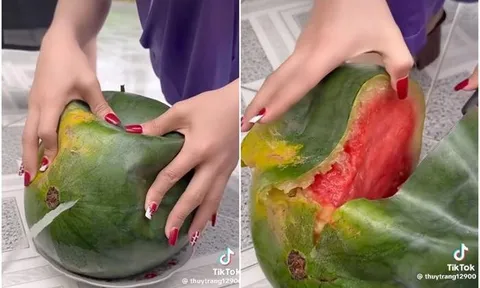 Mua dưa hấu về để trên bàn thờ ngày Tết, người phụ nữ phát hiện dấu hiệu bất thường sau 1 ngày