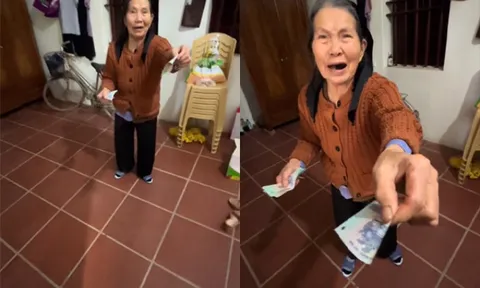 Cưng xỉu khoảnh khắc bà 'dấm dúi' cho cháu tiền lì xì, ai xem xong cũng thấy mình trong đó