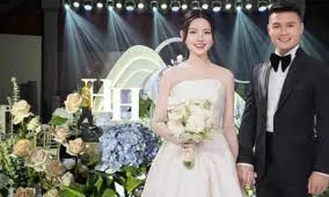 Không gian tiệc cưới như 'vườn địa đàng' của Quang Hải - Chu Thanh Huyền