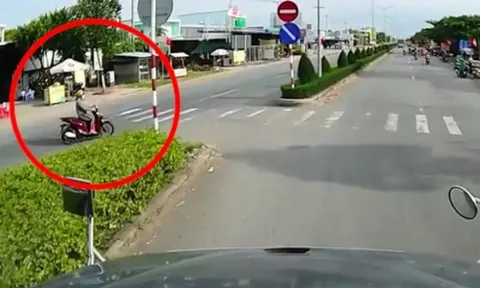 Clip: Hú vía khi Ninja sang đường khiến xe đầu kéo cũng phải chào thua
