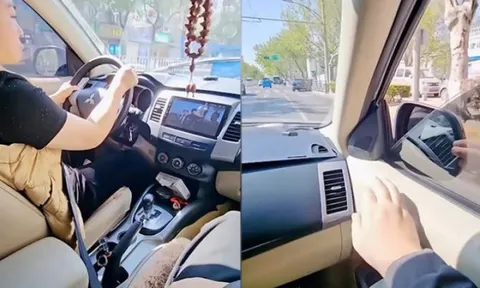 Clip: Cười chảy nước mắt với ông chồng giúp đỡ vợ khi mới lấy bằng lái ô tô