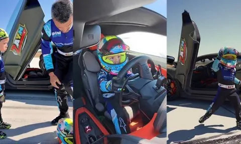 Clip: Cậu bé 5 tuổi lái Lamborghini hơn 300 km/h như tay đua chuyên nghiệp
