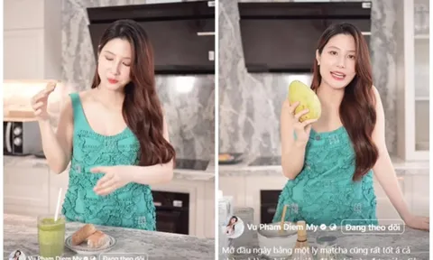 Diễm My 9X lộ bụng bầu lớn, rất thích ăn xoài chua