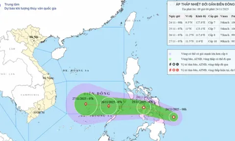 Diễn biến áp thấp nhiệt đới tiến vào Biển Đông, dự báo mạnh lên thành bão
