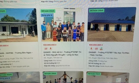Tiếp tục phát hiện loạt dự án trường học thuộc hệ sinh thái Nuôi em, đã xây dựng xong vẫn kêu gọi đóng góp
