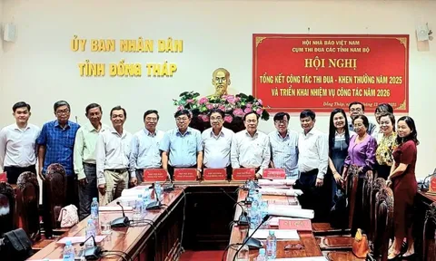 Cụm thi đua Hội Nhà báo các tỉnh Nam Bộ: Đồng Tháp và Vĩnh Long được đề nghị tặng cờ thi đua xuất sắc