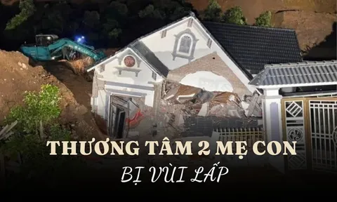 Cận cảnh căn nhà ở Lào Cai đổ sập do sạt lở đất, thương tâm 2 mẹ con bị vùi lấp