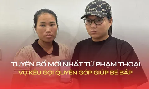 Tuyên bố mới nhất của Phạm Thoại về vụ kêu gọi hơn 16 tỷ giúp bé Bắp gây chú ý