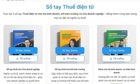 Cục Thuế phát hành 3 cuốn sổ tay thuế điện tử hỗ trợ người nộp thuế