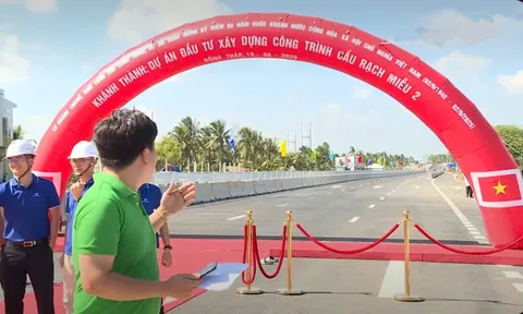 Khánh thành cầu Rạch Miễu 2 nối Vĩnh Long - Đồng Tháp