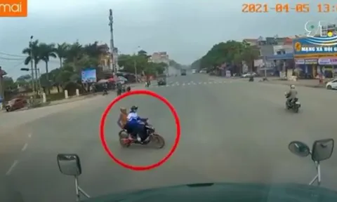 Vượt đèn đỏ, hai bà cháu đi xe đạp điện bị xe tải tông trúng