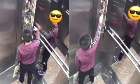 Clip: Phá tung bảng điều khiển thang máy, hành động sau đó của cậu bé càng lạnh gáy hơn