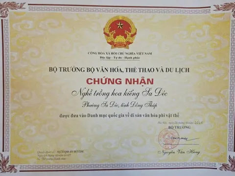 Nghề trồng hoa kiểng Sa Đéc được chứng nhận là di sản văn hóa phi vật thể quốc gia