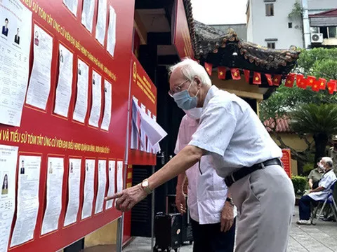 Kết thúc ngày bầu cử: Có 98,43% cử tri đi bỏ phiếu