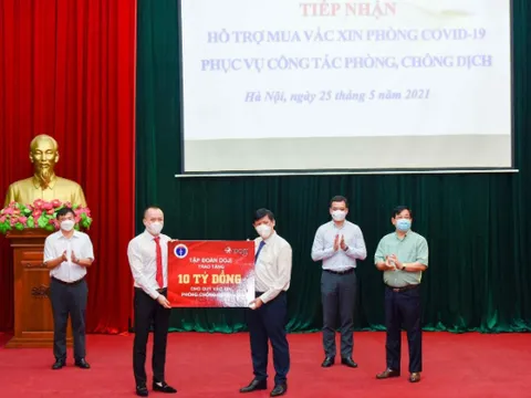 DOJI và TPBank trao tặng 20 tỷ đồng vào Quỹ Vaccine phòng Covid-19