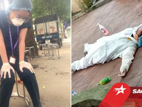 Sinh viên trường Y kiệt sức, ngất xỉu sau nhiều giờ làm việc liên tục tại tâm dịch Bắc Giang