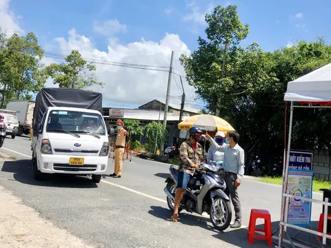 Hậu Giang: Tái thiết lập các chốt kiểm soát phòng, chống dịch COVID-19 tại các cửa ngõ ra, vào tỉnh từ 0 giờ ngày 24/6