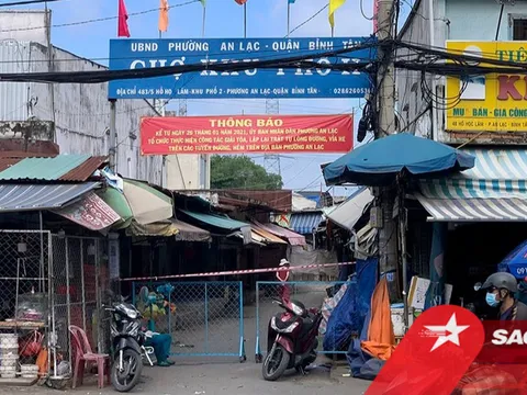 TP.HCM tìm những người từng đến khu chợ ở quận Bình Tân có chuỗi lây nhiễm 43 ca mắc COVID-19