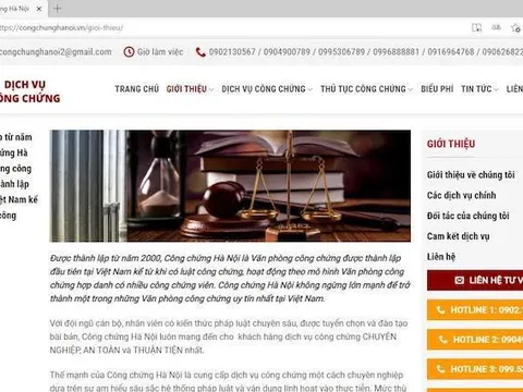 Mạo danh Văn phòng công chứng Hà Nội để hút khách hàng?