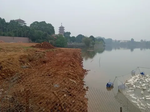 Huyện Quốc Oai đang tạo điều kiện cho vi phạm tại hồ Sốc II?