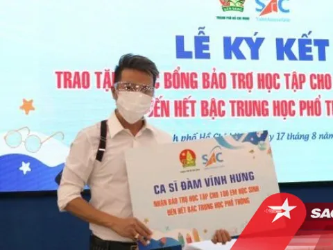 Đàm Vĩnh Hưng nhận bảo trợ học tập trong suốt 6 năm liền cho 100 trẻ em mất cha mẹ vì Covid-19