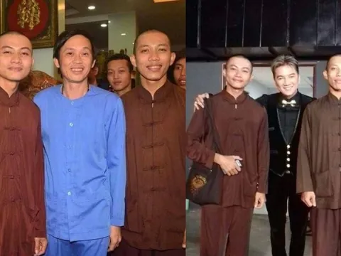 Dân mạng đào bới loạt ảnh Hoài Linh, Đàm Vĩnh Hưng, Trấn Thành bên dàn sư thầy của Tịnh thất Bồng Lai