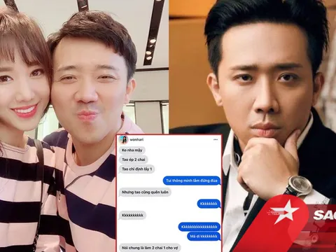 Hari Won tung tin nhắn cực tình với Trấn Thành, cư dân mạng 'choáng' vì cách xưng hô 'tao - mậy'