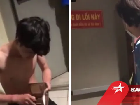 Xôn xao clip nam sinh bị đối tượng lạ mặt kéo ra thang bộ Ký túc xá trói tay, lột áo rồi cướp tài sản