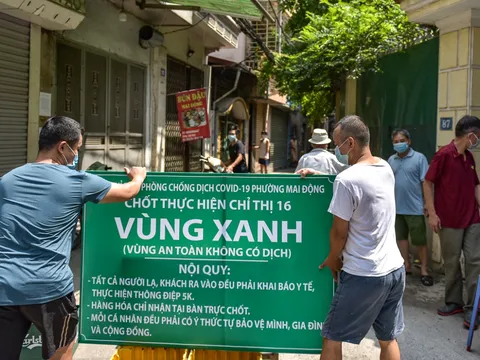 Cả nước chỉ còn 10 xã, phường vùng đỏ