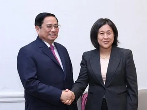 Thủ tướng Phạm Minh Chính tiếp Trưởng Đại diện Thương mại Hoa Kỳ