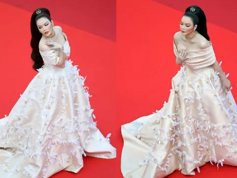 Hết khoe kim cương, Lý Nhã Kỳ xuất hiện với diện mạo 'vàng đeo đầy cổ' tại thảm đỏ Cannes