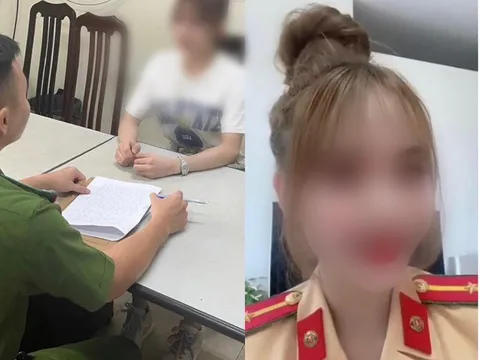 Mặc quần áo công an quay clip đăng tiktok câu like, gái xinh bị xử phạt