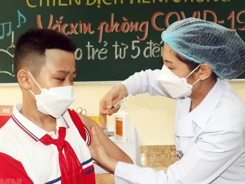 Hà Nội tăng cường tiêm vaccine phòng COVID-19 mũi 2 cho trẻ em từ 5-11 tuổi