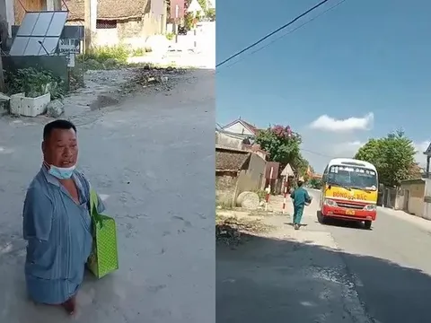 Người đàn ông khuyết tật 2 tay 2 chân bị tài xế 4 chuyến xe buýt ngó lơ gây bức xúc