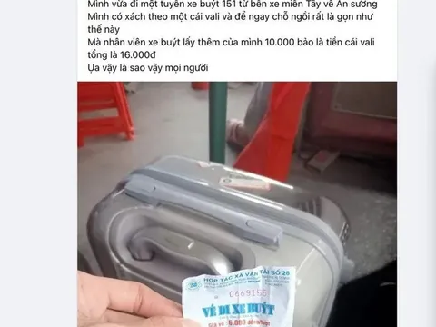 Nữ nhân viên xe buýt thu 10.000 đồng phí vali của hành khách ở TP.HCM bị đình chỉ công việc