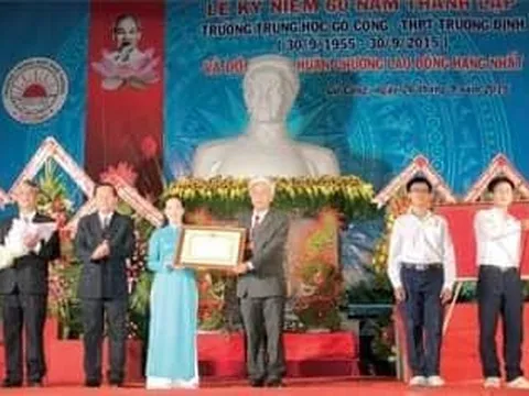 Trường THPT Trương Định- ngôi trường xứng danh vị anh hùng dân tộc