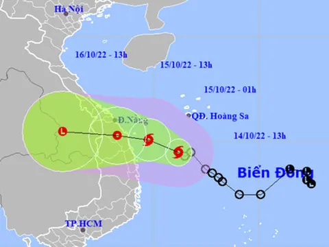 Áp thấp nhiệt đới trên Biển Đông mạnh lên thành bão số 5