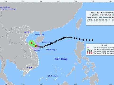 Bão số 6 đã suy yếu nhanh thành một áp thấp nhiệt đới