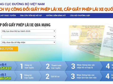 Các bước đăng ký đổi đổi giấy phép lái xe trực tuyến từ hôm nay (14/11)