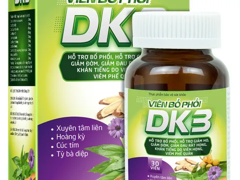 Bộ Y tế cảnh báo người tiêu dùng về viên bổ phổi DK3