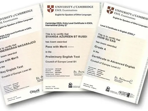 Bộ GD-ĐT phê duyệt liên kết tổ chức thi cấp chứng chỉ tiếng Anh Cambridge