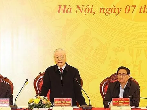 Tổng Bí thư Nguyễn Phú Trọng dự Hội nghị Đảng ủy Công an Trung ương