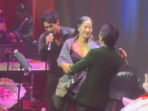 Rộ clip Nam Em tình tứ với Song Luân và Bạch Công Khanh, đàng trai còn công khai giành giật nữ chính