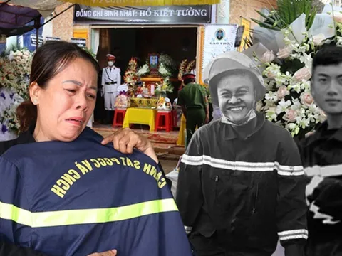 Xót xa tang lễ 2 chiến sĩ PCCC hy sinh: Cha mẹ khóc ngất ôm kỷ vật, hoài bão đành gác lại ở tuổi đôi mươi