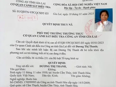 Truy nã đặc biệt cụ bà 73 tuổi vay 19 tỷ đồng rồi bỏ trốn, bất kỳ người nào cũng có quyền bắt bị can