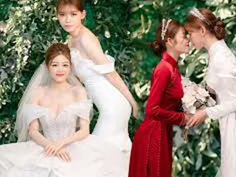 Loạt ảnh cưới 'tình bể bình' của cặp LGBT nữ khiến dân mạng phát cuồng đòi 'nhả vía'