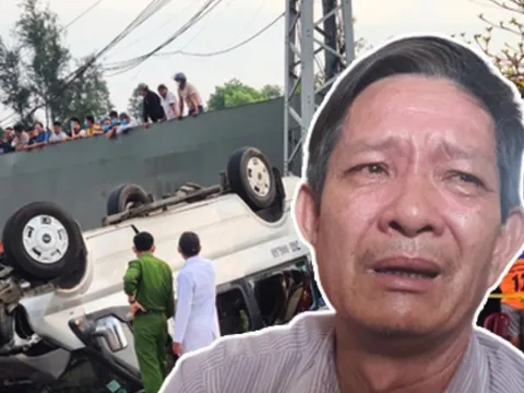Tiếng khóc xé lòng của người đàn ông mất cả vợ lẫn con trong vụ tai nạn 8 người chết: 'Vợ ơi, con ơi...'