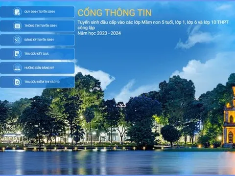 Hướng dẫn tuyển sinh đầu cấp vào mầm non, lớp 1, lớp 6 trực tuyến tại Hà Nội