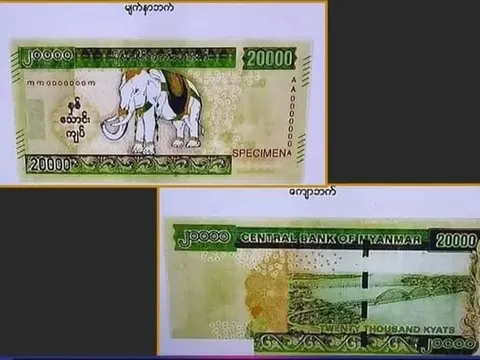 Myanmar chuẩn bị phát hành tiền mới có mệnh giá cao